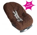Brown with Pink Stitching Toddler Car Seat Cover