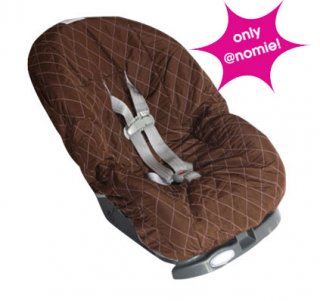Brown w Pink Toddler Car Seat Cover