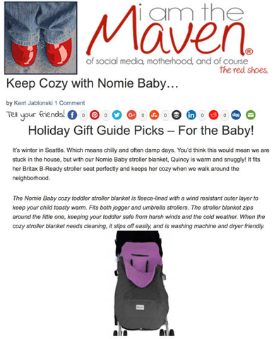 I Am The Maven Loves Nomie Baby's Stroller Blanket Footmuff