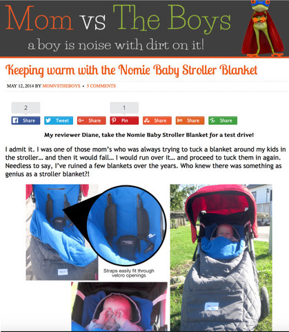 Mom vs Boys Reviews Nomie Baby Stroller Blanket Footmuff