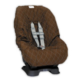 Brown & Blue Toddler Car Seat Cover for Kids